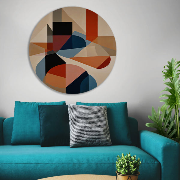 Geometrische Abstractie in Kleur en Vorm forex muurcirkel