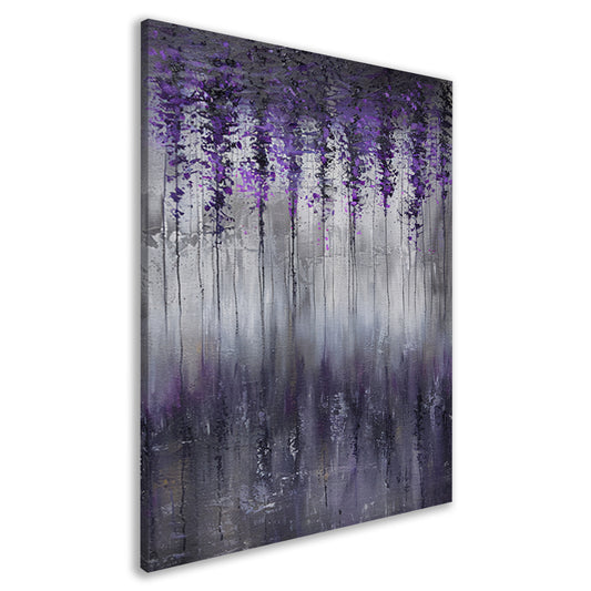 Mystieke abstracte bomen in mistige tinten canvas