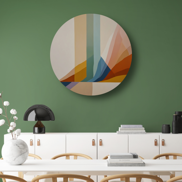 Abstracte Samenstelling met Warme Kleuren forex muurcirkel