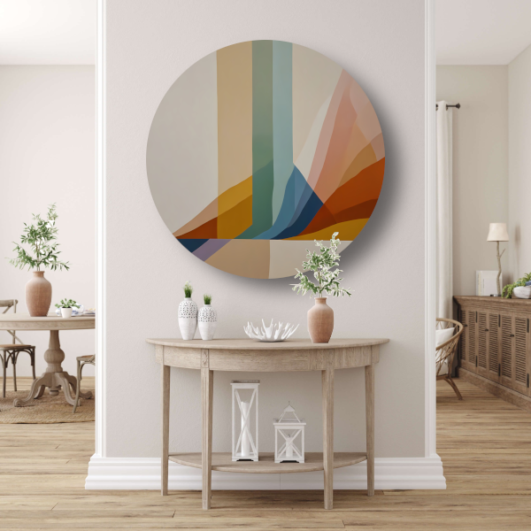 Abstracte Samenstelling met Warme Kleuren forex muurcirkel