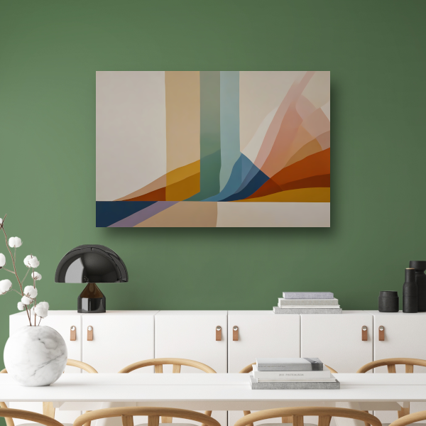 Abstracte Samenstelling met Warme Kleuren poster