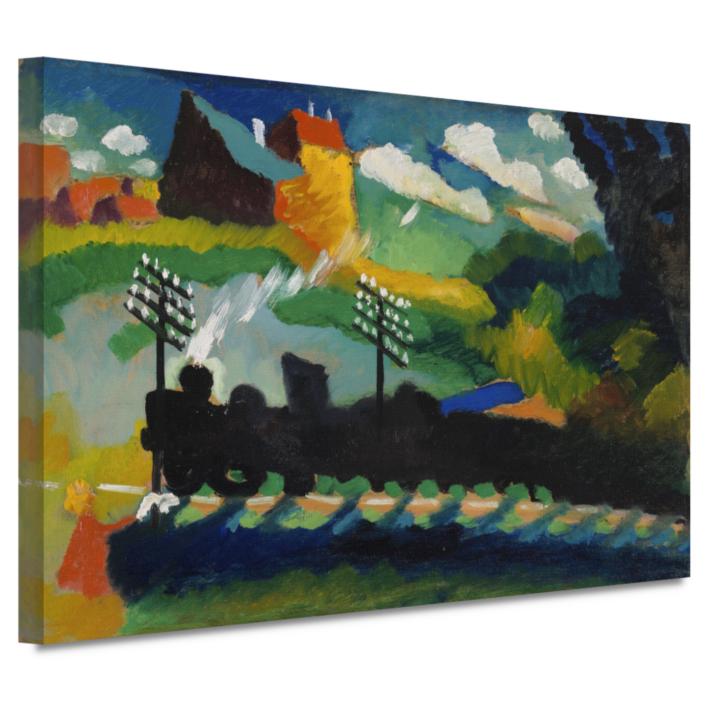 Spoorweg in de buurt van Murnau - Wassily Kandinsky canvas
