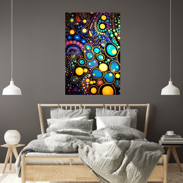 Kosmische Dans van Levendige Kleuren poster