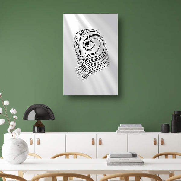 Minimalistische Uil Abstract Lijnen Design poster