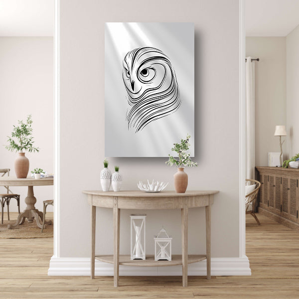 Minimalistische Uil Abstract Lijnen Design poster