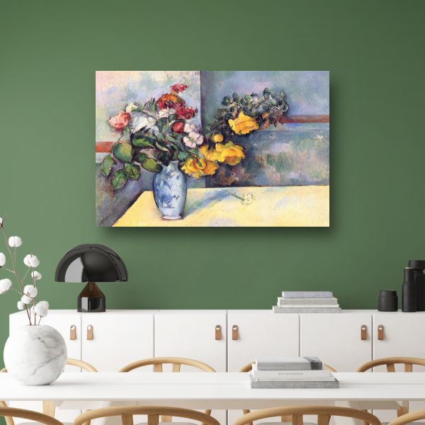 Stilleven, bloemen in een vaas - Paul Cézanne poster