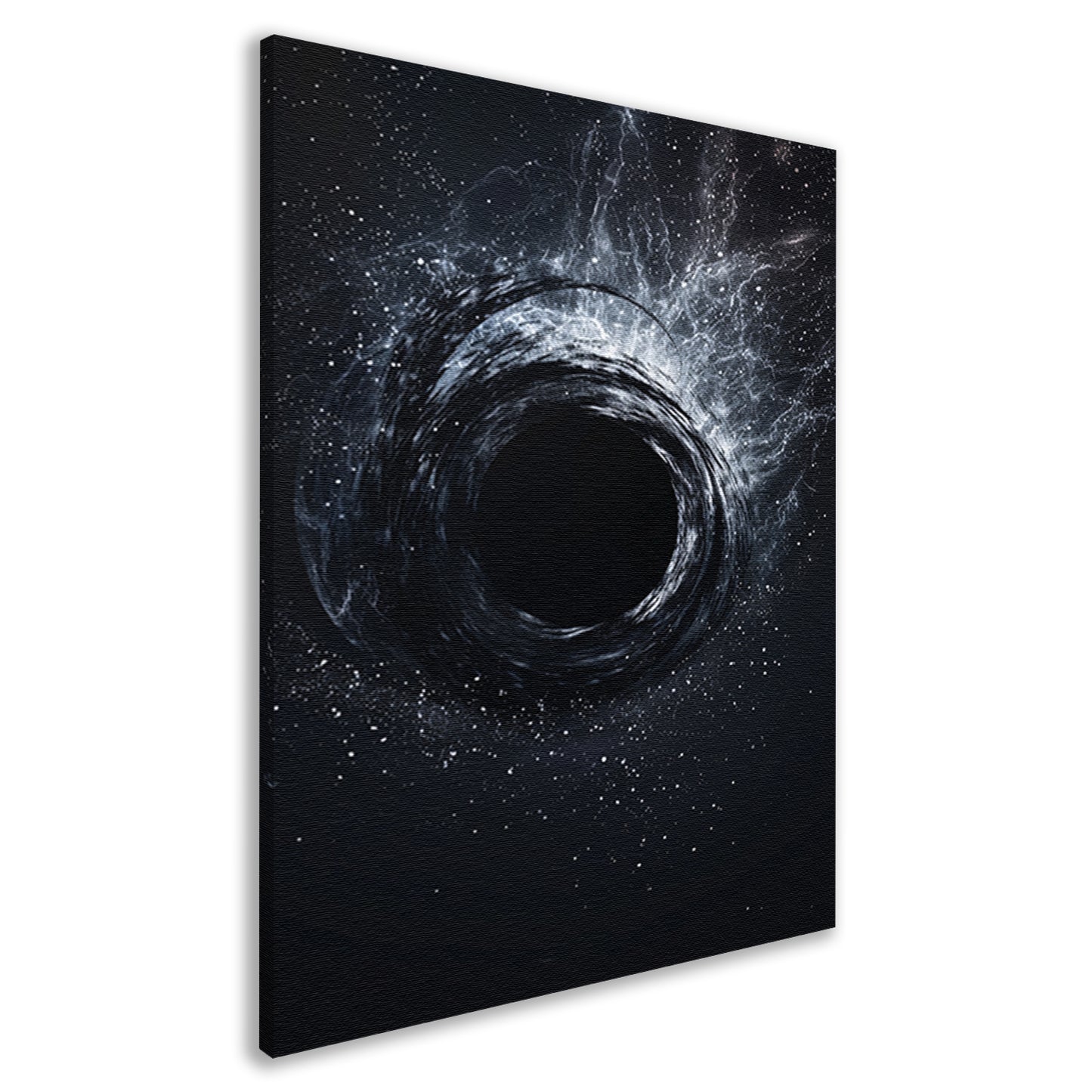 Abstract Zwart Gat in Kosmische Werveling canvas