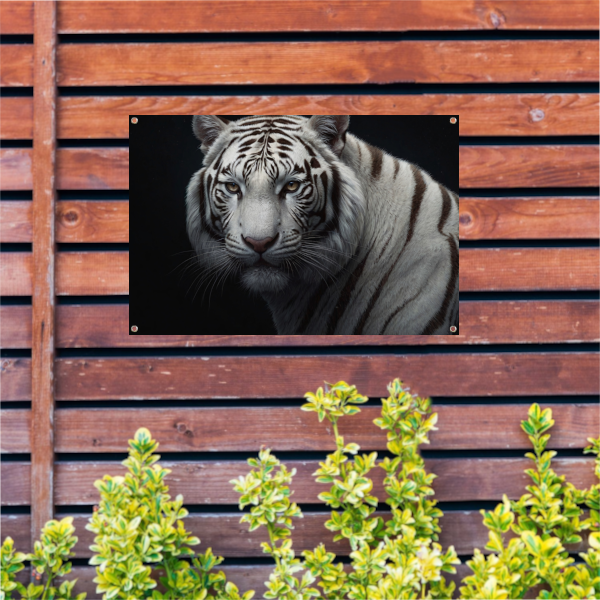 Stille Gaze van de Witte Tijger tuinposter