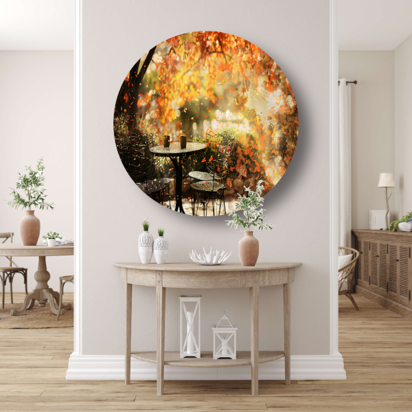 Minimalistische Tafel met Stoel forex muurcirkel