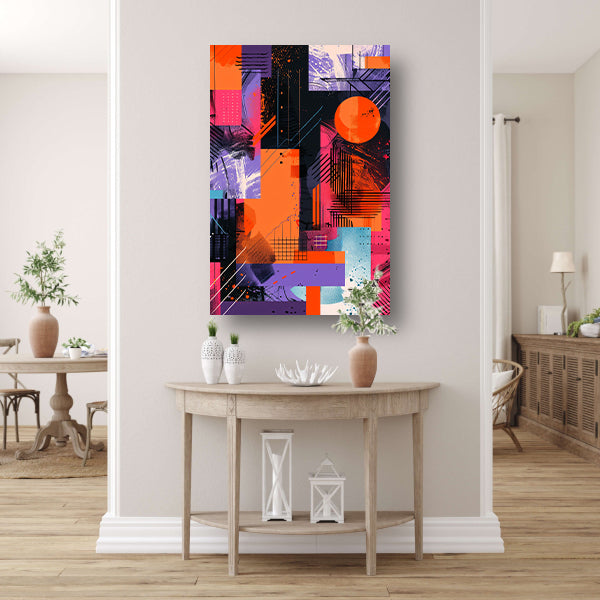 Abstract met felle kleuren canvas
