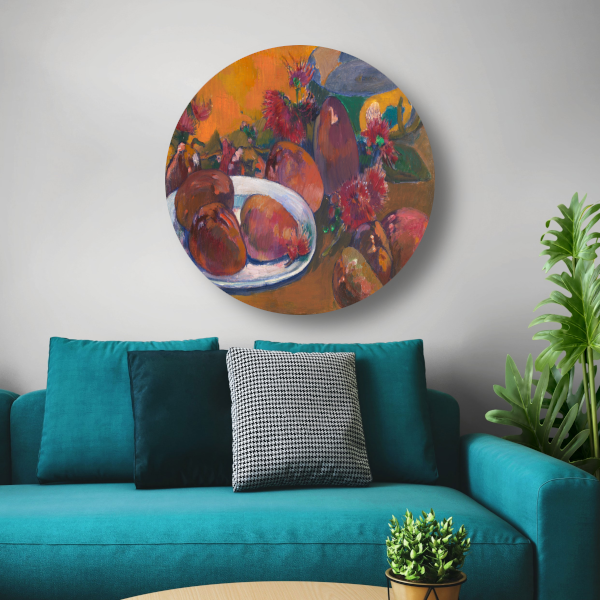 Stilleven met mangos - Paul Gauguin forex muurcirkel