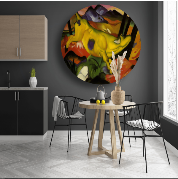 De gele koe - Franz Marc forex muurcirkel