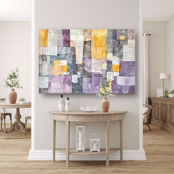Kleurrijk modern abstract kunstontwerp acrylglas
