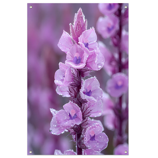HyperRealistisch bloem met dauwdruppels tuinposter