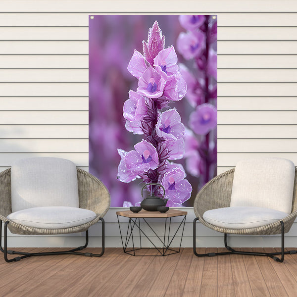 HyperRealistisch bloem met dauwdruppels tuinposter