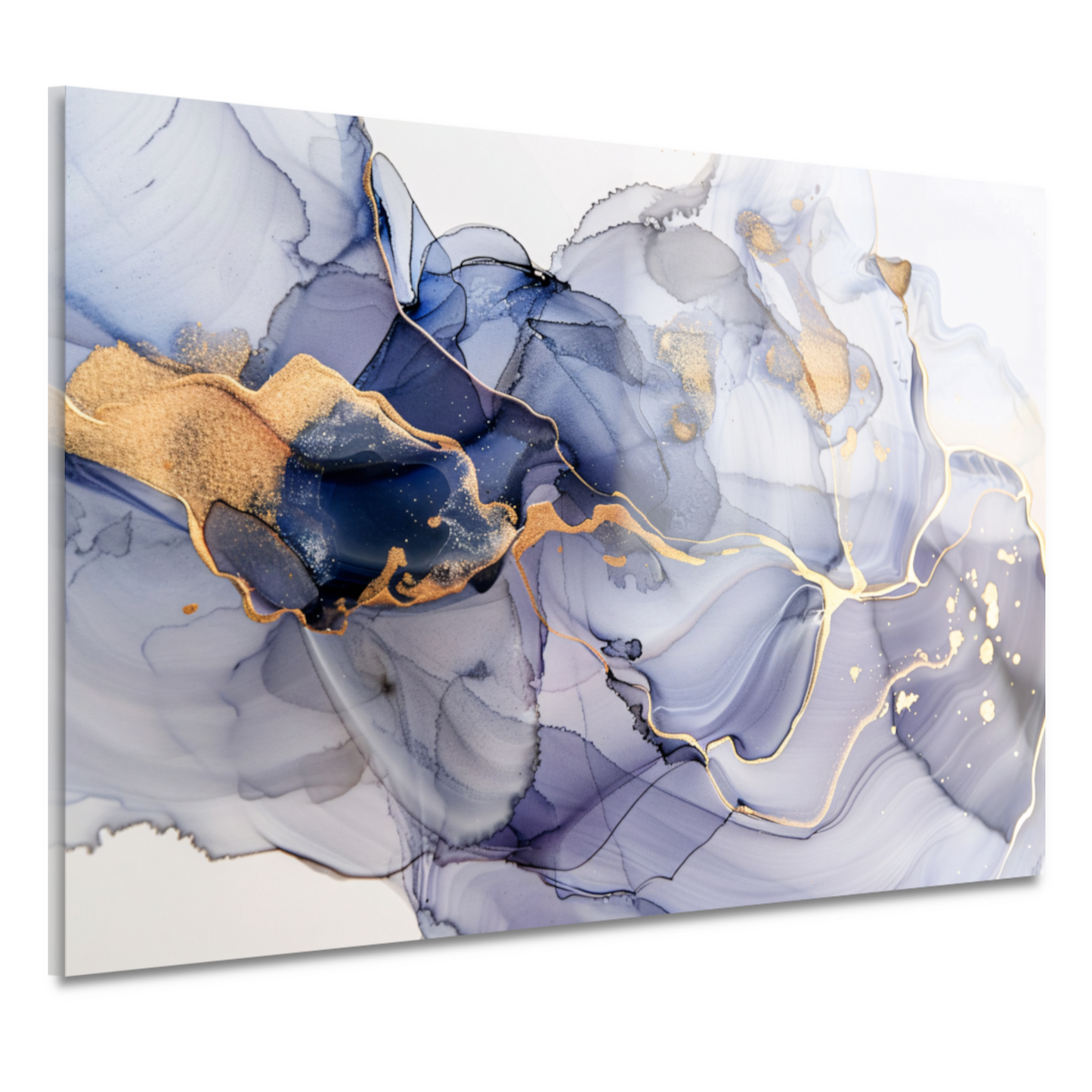 Abstracte Schoonheid met Gouden Lijnen acrylglas