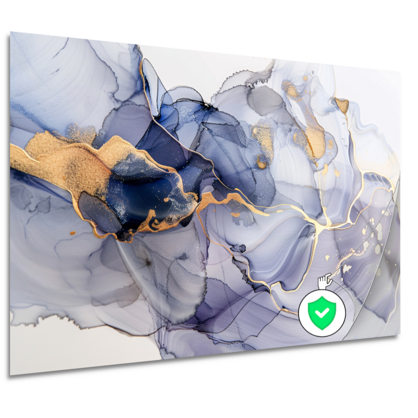 Abstracte Schoonheid met Gouden Lijnen poster