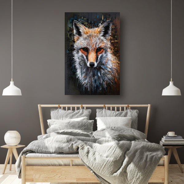 Abstracte Expressie van een Kleurrijke Vos poster
