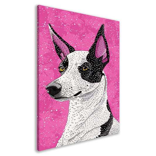 Moderne kleurrijke hond in popart-stijl canvas