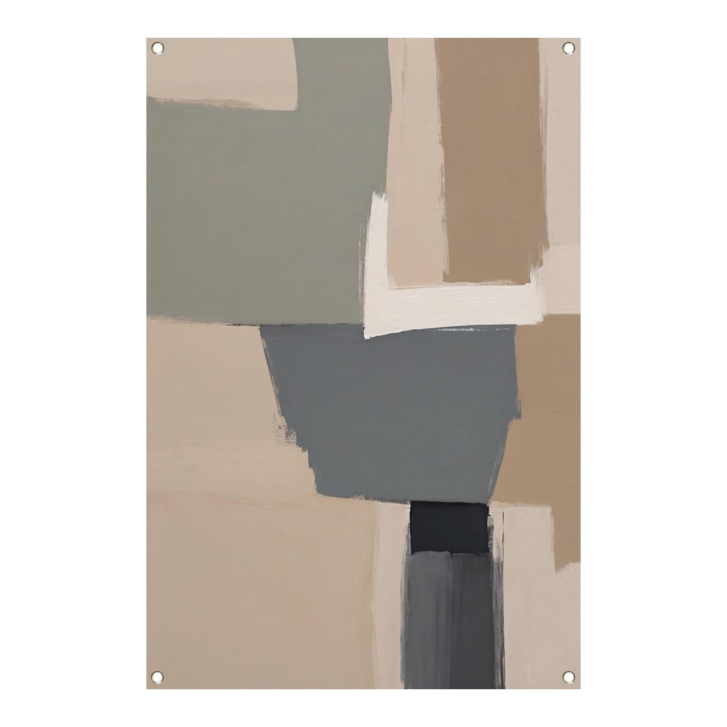 Abstracte Minimalistische Geometrische Monochrome Kunst tuinposter