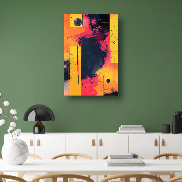 Abstract Expressionistisch  met Kleurrijk Vormen poster