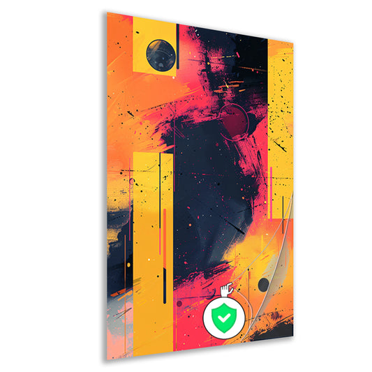Abstract Expressionistisch  met Kleurrijk Vormen poster