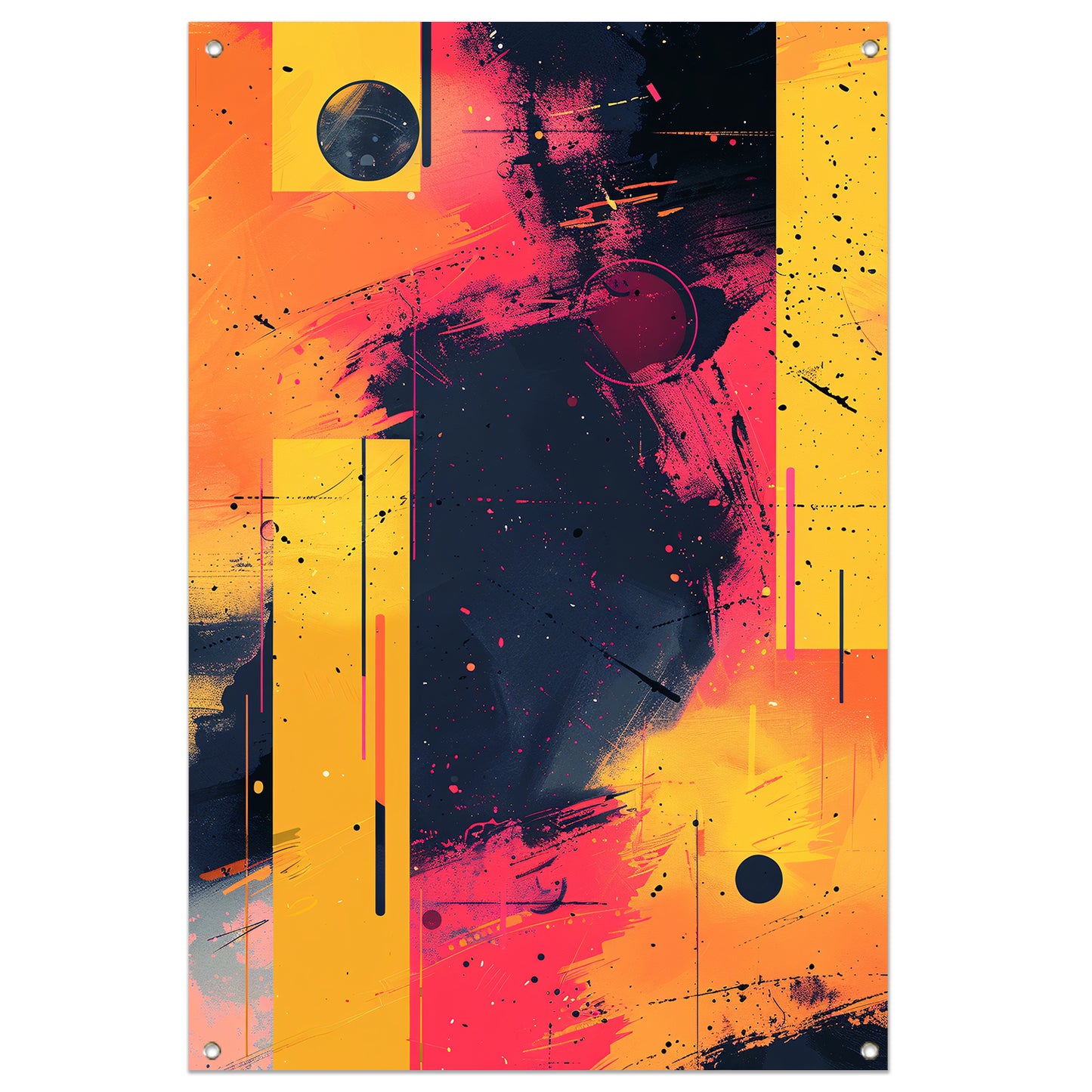 Abstract Expressionistisch met Kleurrijk Vormen tuinposter