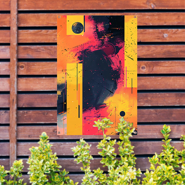 Abstract Expressionistisch met Kleurrijk Vormen tuinposter