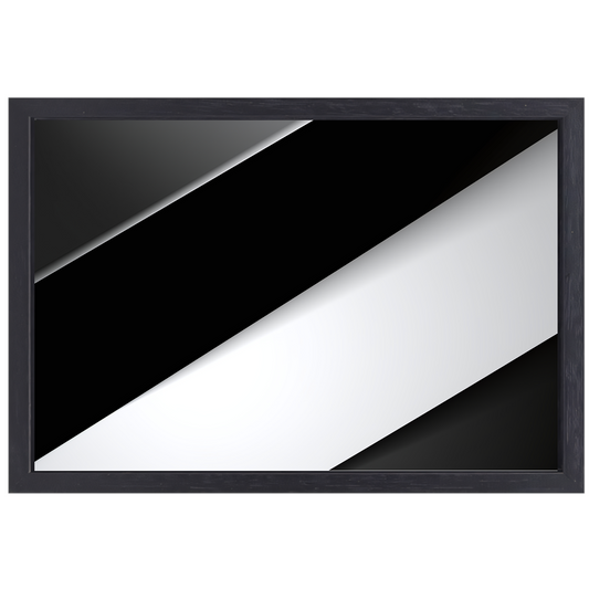 Contrast van Zwart en Wit canvas met baklijst