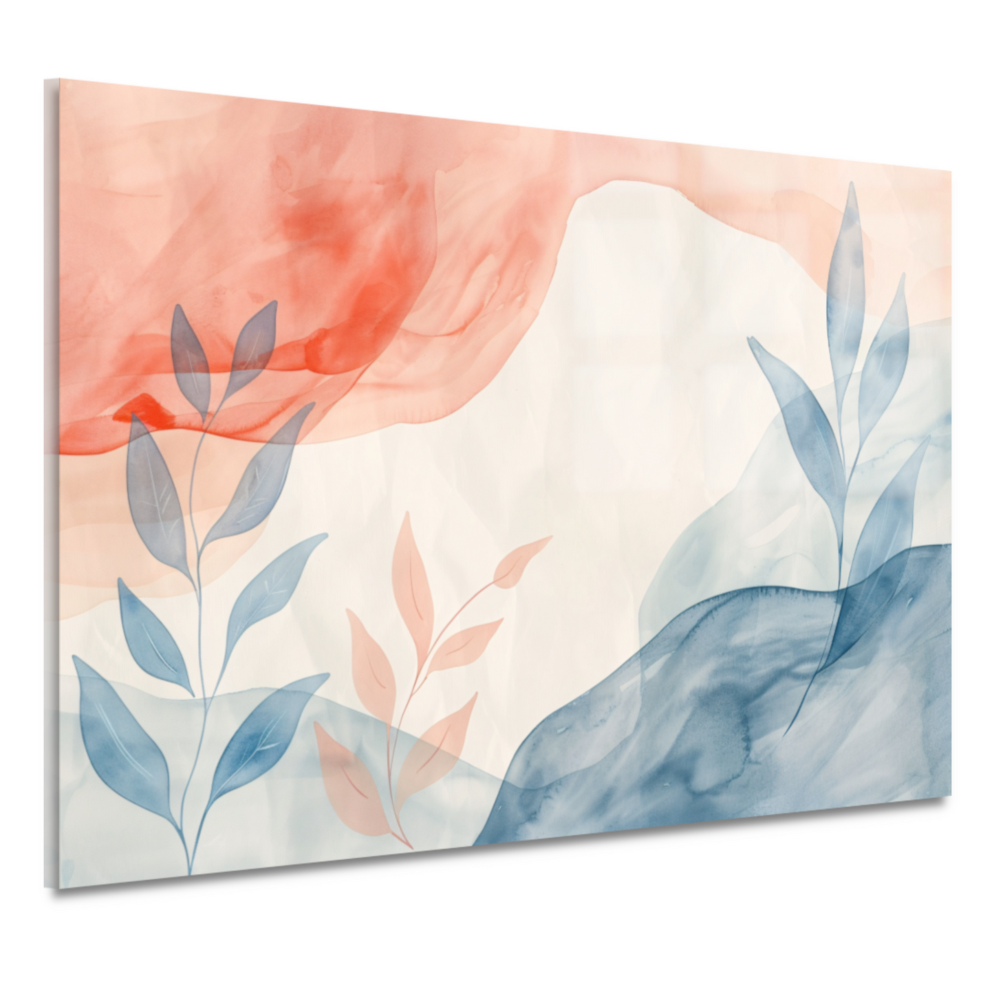 Abstract Natuur in Aquarel Kleuren acrylglas