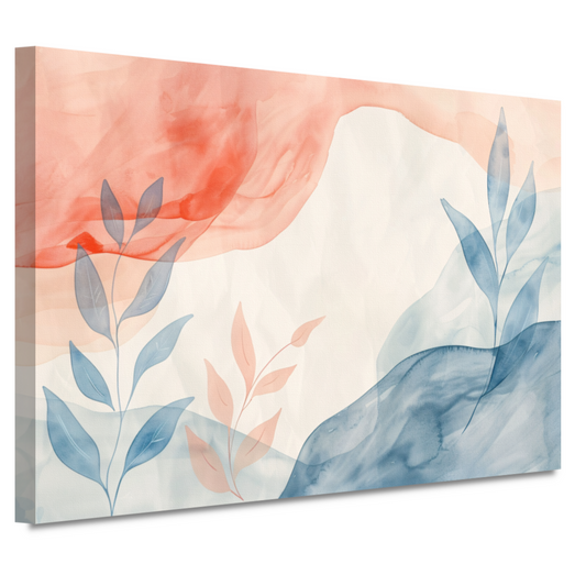 Abstract Natuur in Aquarel Kleuren canvas