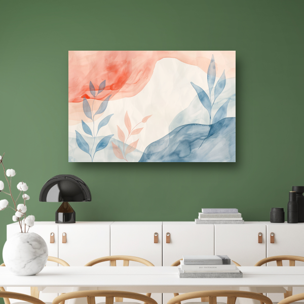 Abstract Natuur in Aquarel Kleuren canvas