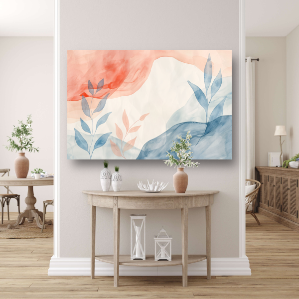 Abstract Natuur in Aquarel Kleuren canvas