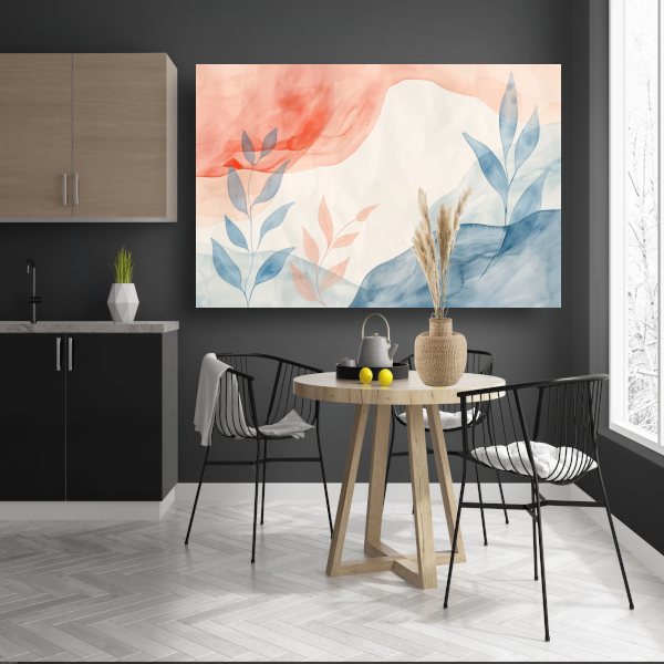Abstract Natuur in Aquarel Kleuren canvas