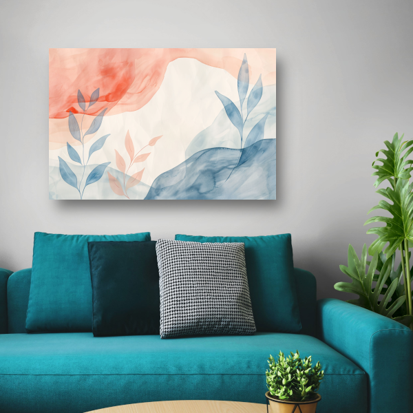 Abstract Natuur in Aquarel Kleuren canvas