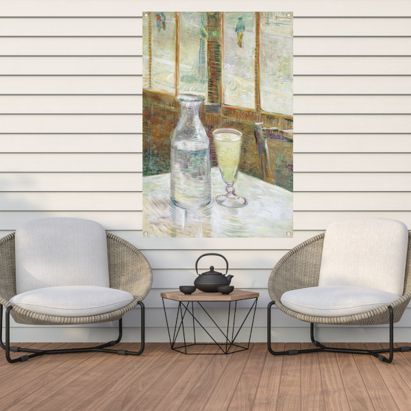 Cafétafel met absint - Vincent van Gogh tuinposter