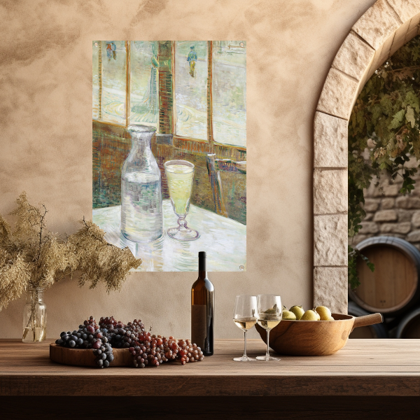 Cafétafel met absint - Vincent van Gogh tuinposter
