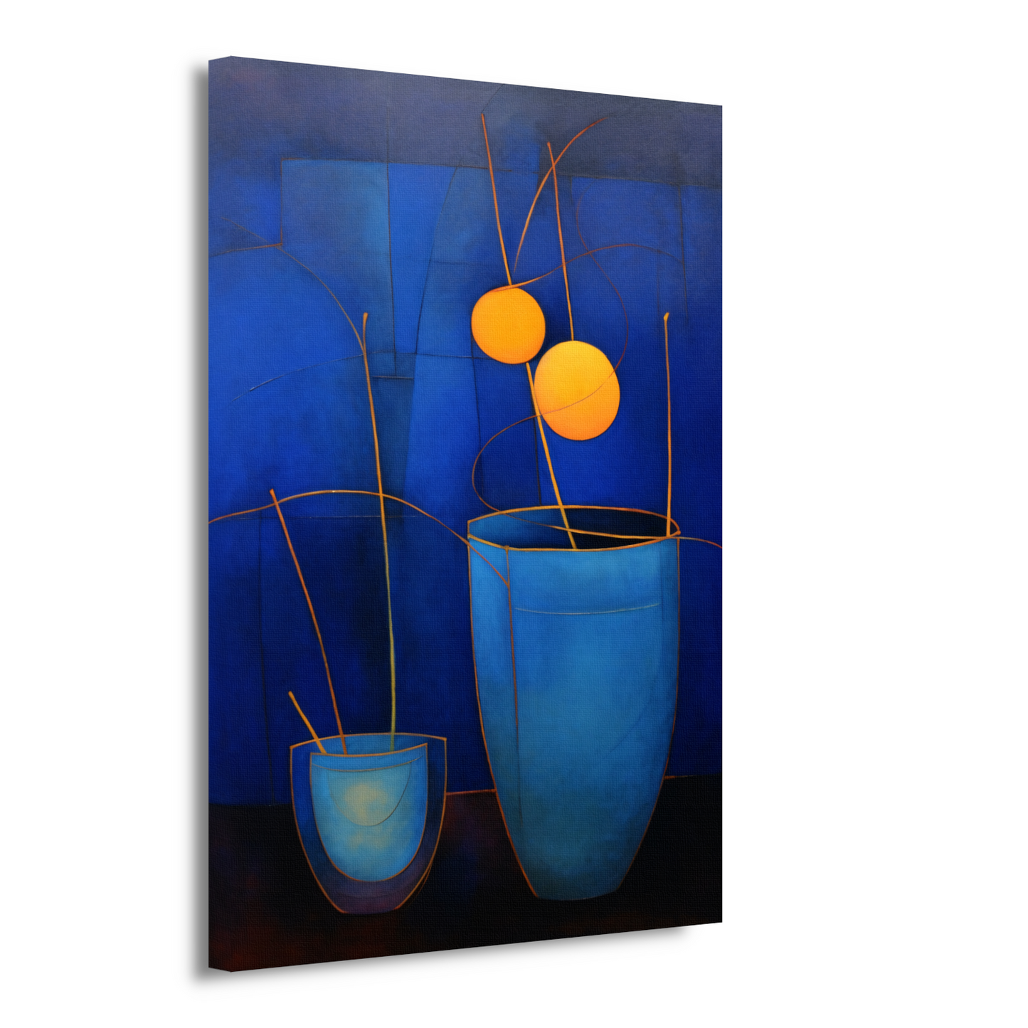 Minimalistische bloemenvaas stilleven canvas