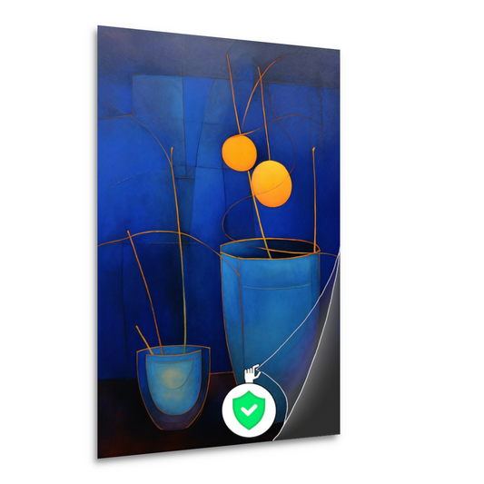 Minimalistische bloemenvaas stilleven poster