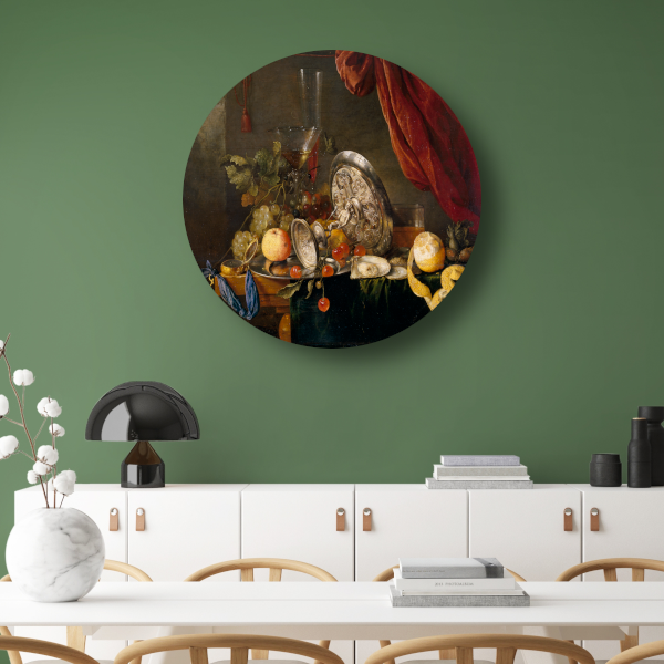 Stilleven met fruit en glazen - Jan Davidsz. de Heem forex muurcirkel