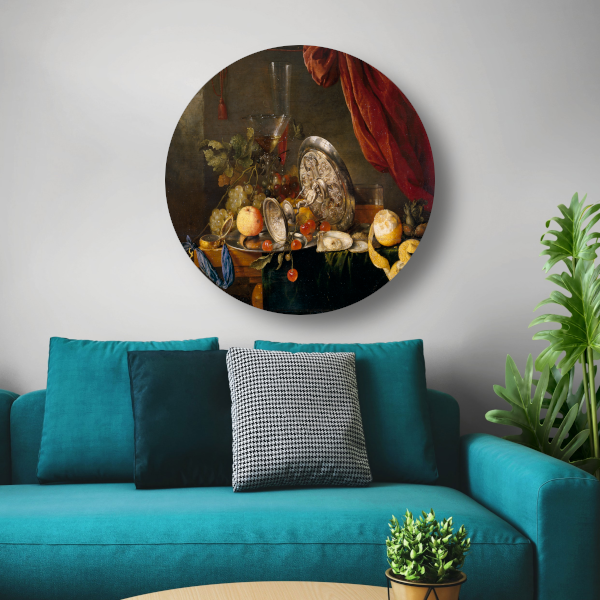 Stilleven met fruit en glazen - Jan Davidsz. de Heem forex muurcirkel