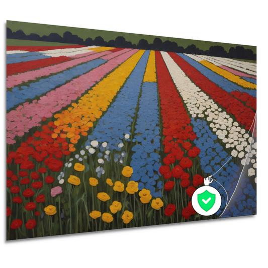 Vibrant Bloom Stripes in Natures Spectrum poster