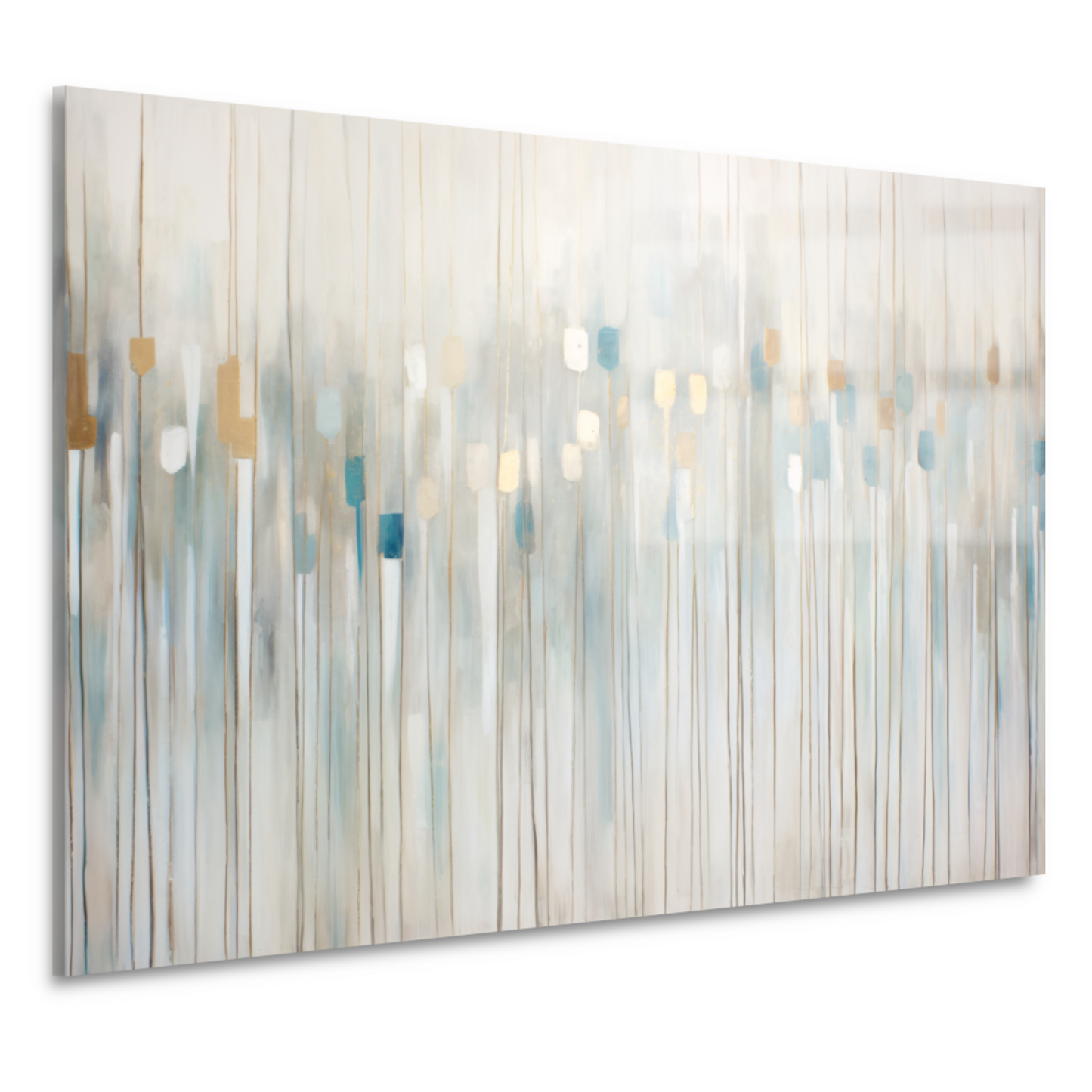 Blauw-witte abstracte compositie acrylglas