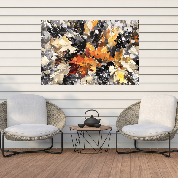 Eplosie van Kleur en Abstractie tuinposter