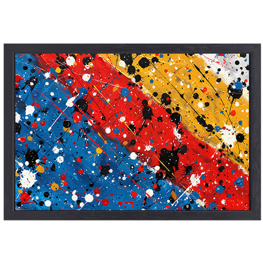 Abstract blokken compositie canvas met baklijst