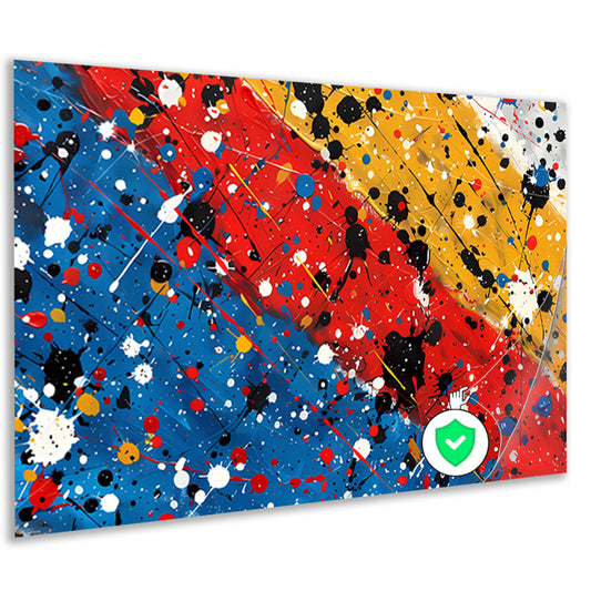 Abstract blokken compositie poster