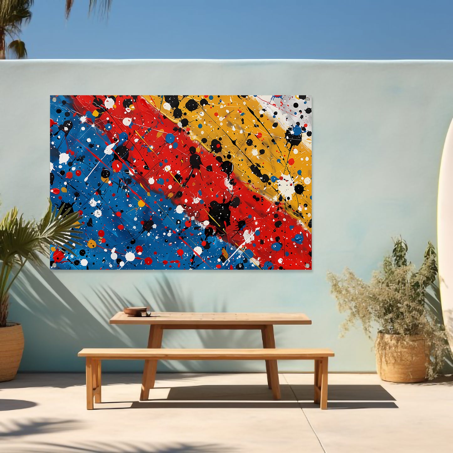 Abstract blokken compositie tuinposter