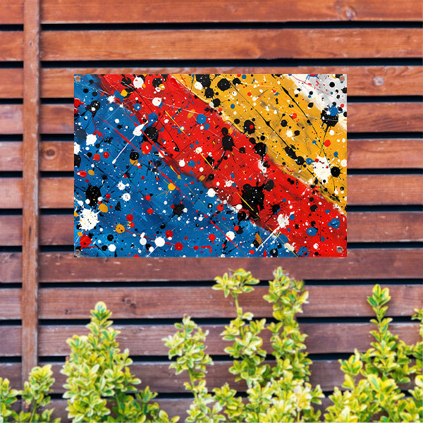 Abstract blokken compositie tuinposter