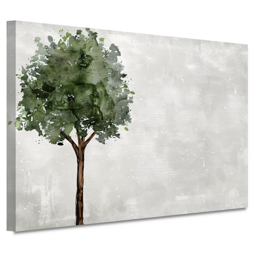 Eenzame boom abstracte kunst canvas