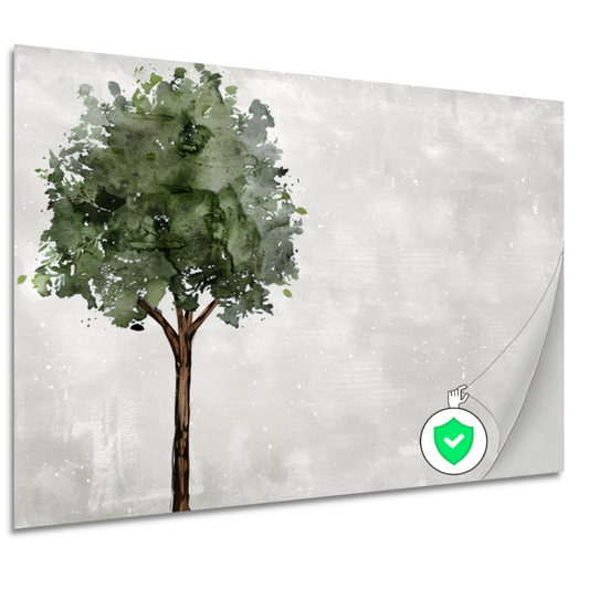 Eenzame boom abstracte kunst poster